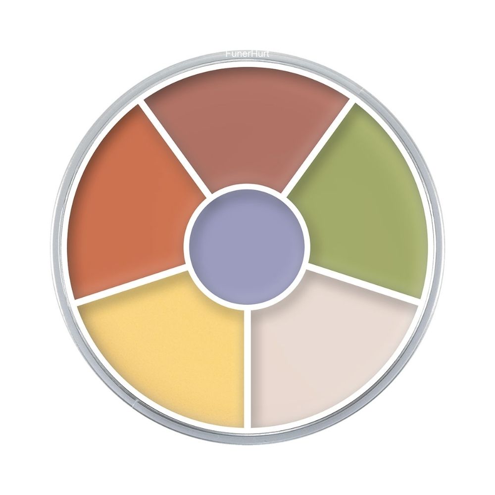 korektory 6 kolorów - Produkty Funeralne i Akcesoria pogrzebowe On-Line paleta Korektor kosmetyka pośmiertna